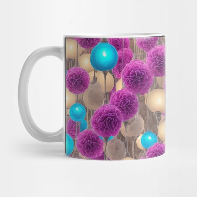 Colorful lamps in the dark  pattern by Ramilia